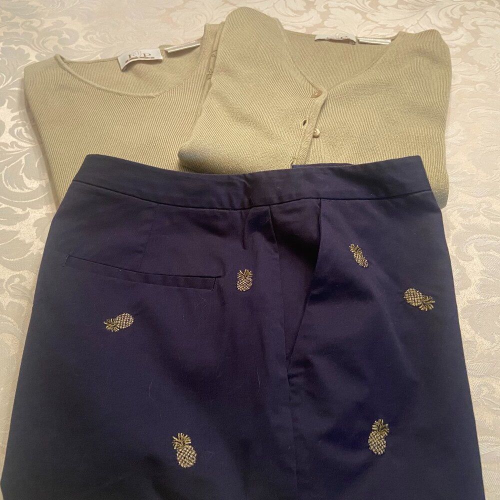 EP Pro Women's Capri Pants Sz 6 + Tank & Cardigan Set- Sz S/P